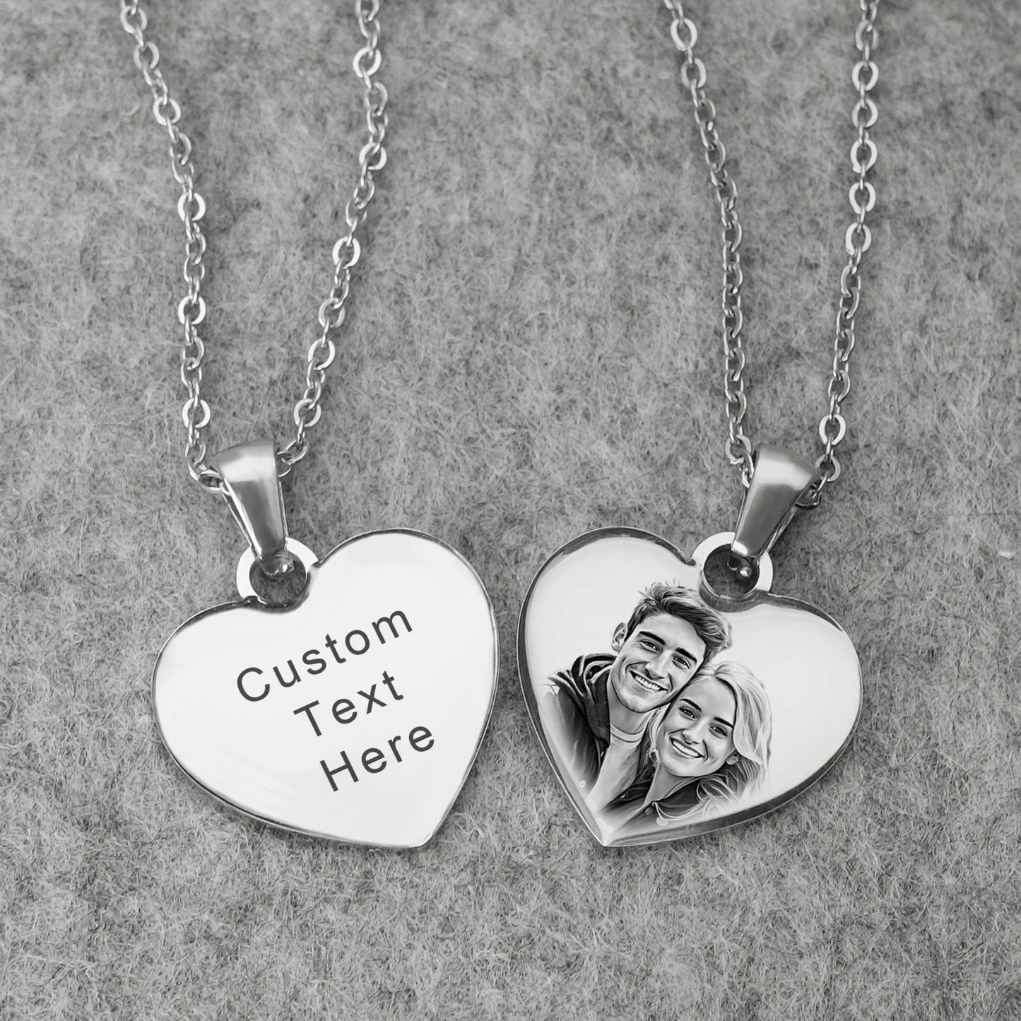 Picture Necklace Personalized for Women,Custom Photo Love Heart Projection Pendant,Customized Valentine's Day gift,gifts for mom