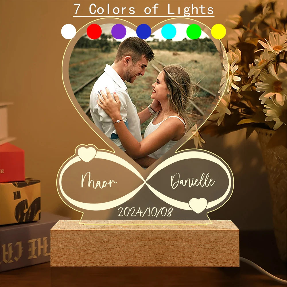 Personalized Photo Acrylic Plaque - Personalized Anniversary Gift for Couples