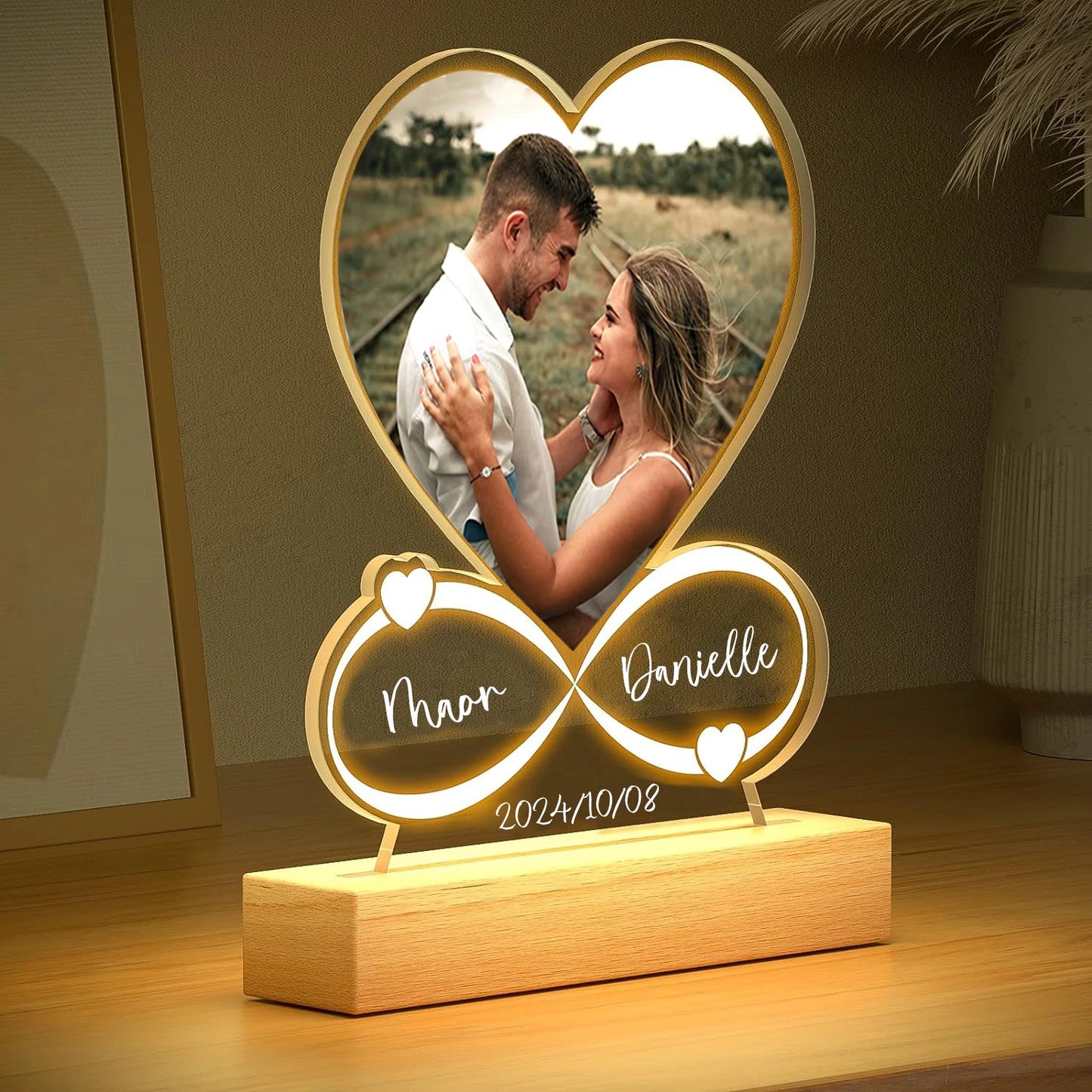 Personalized Photo Acrylic Plaque - Personalized Anniversary Gift for Couples