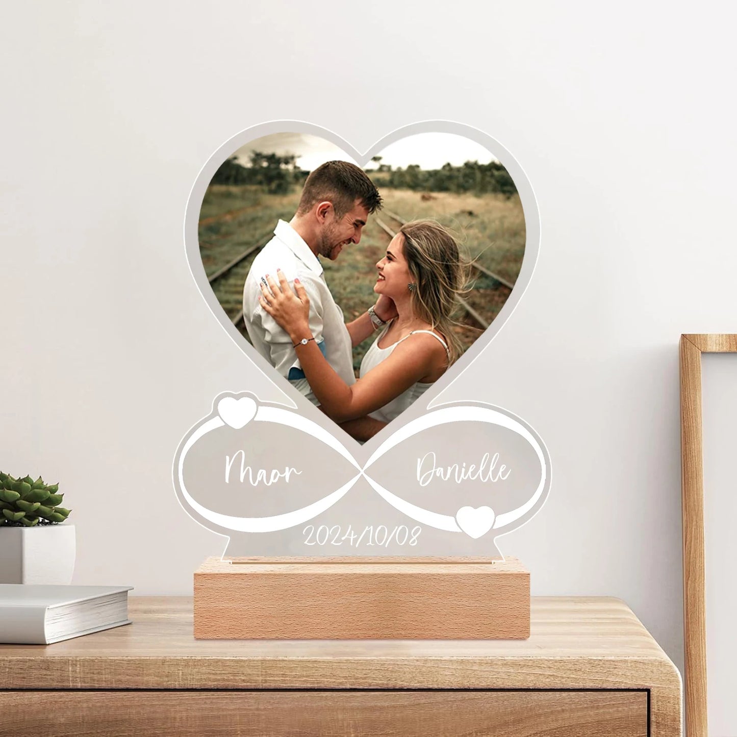 Personalized Photo Acrylic Plaque - Personalized Anniversary Gift for Couples