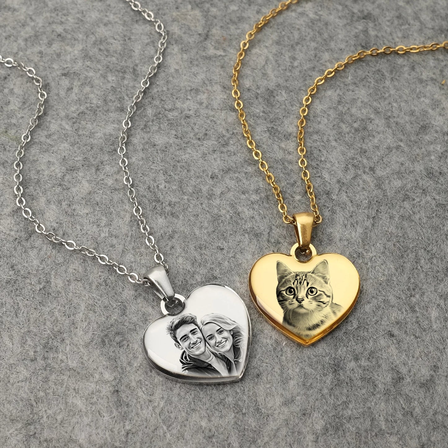 Picture Necklace Personalized for Women,Custom Photo Love Heart Projection Pendant,Customized Valentine's Day gift,gifts for mom