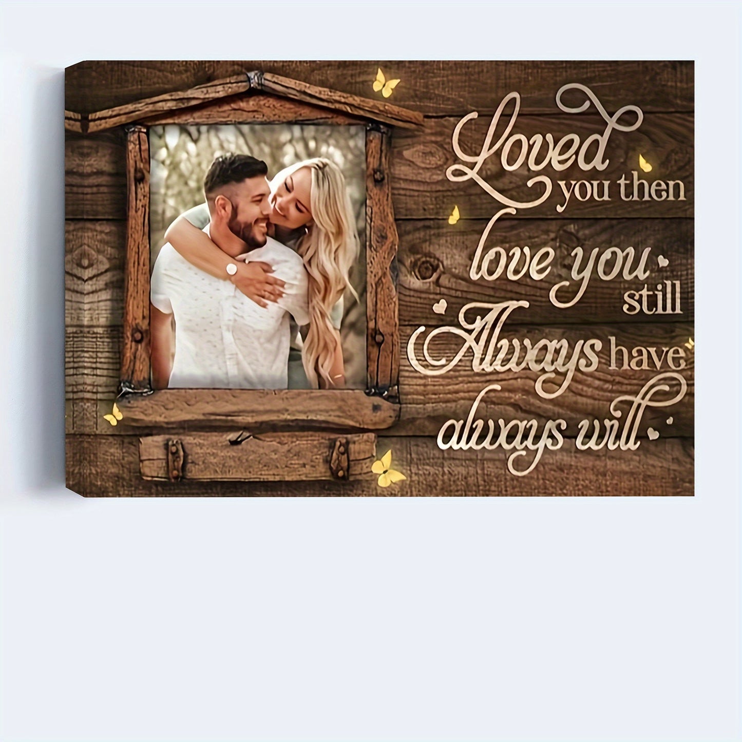 Custom Love You Always. Wooden Framed Canvas Art